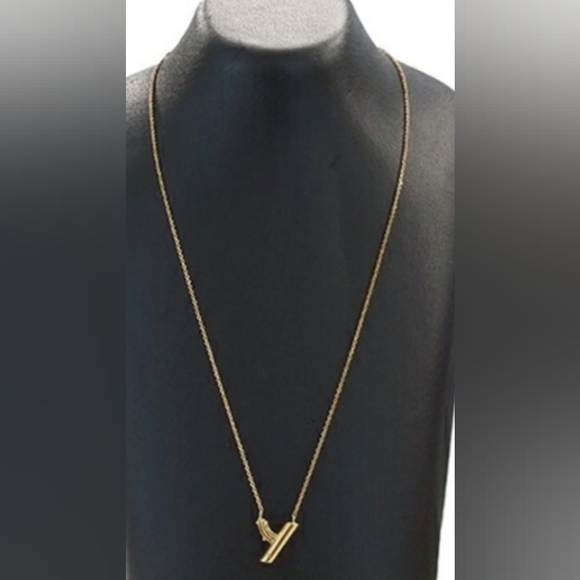 Louis Vuitton Gold Tone LV & ME Letter Y Charm Necklace - Picture 2 of 13
